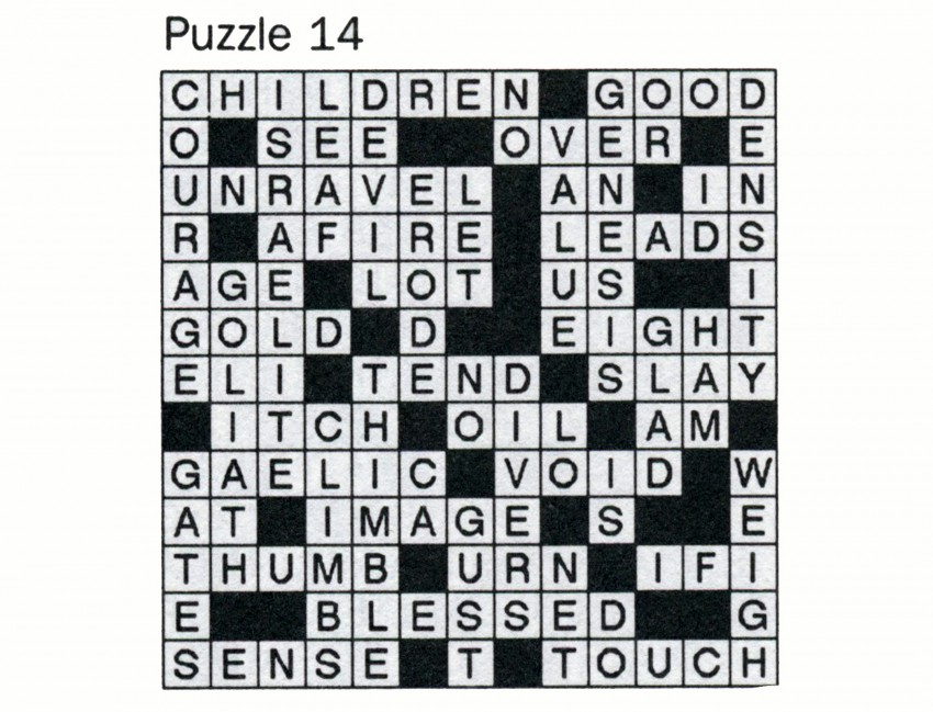 from The Big Book of Bible Crossword Puzzles by Toni Sortor, c.1995 
